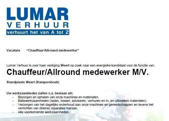 Welkom Op De Website Van Verhuurbedrijf Lumar | Lumar